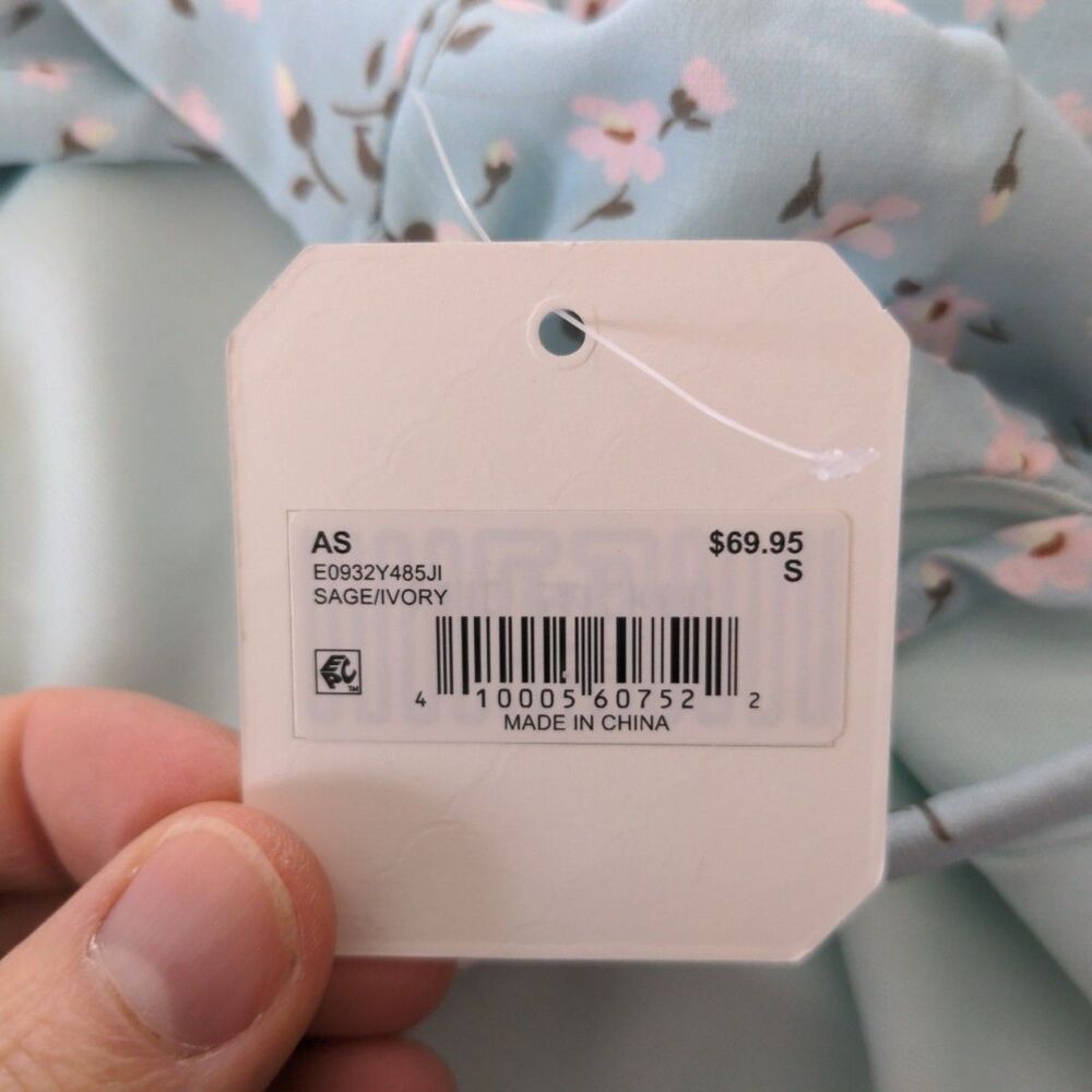 NWT Altar'd State Floral Mini Dress Blue Pink Size Small Feminine Coquette - Picture 10 of 10